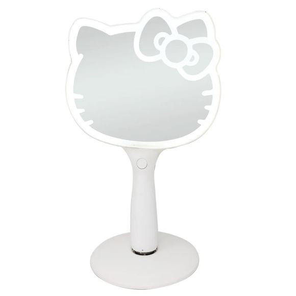 Hello Kitty Accessories - Hello Kitty Led Handheld Makeup Mirror With Standing Base